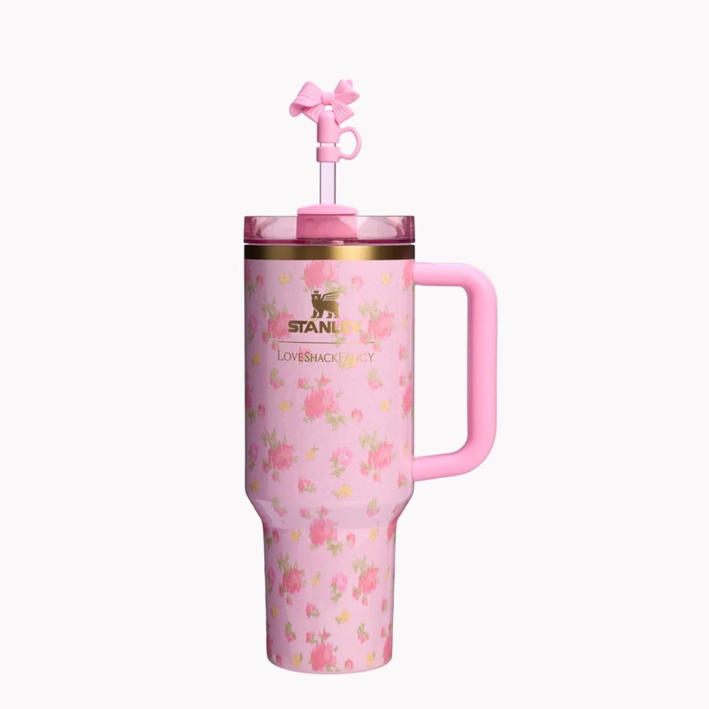 NWT StanleyxLOVESHACKFANCY Floral Tumbler with Straw